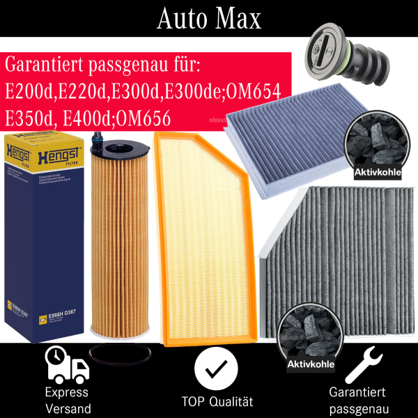 Filterset Inspektionspaket MERCEDES W213 W238 E-KLASSE 200d 220d 300d 350d 400d
