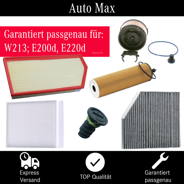 Filterset Inspektionspaket MERCEDES W213 S213 C238 E-KLASSE | OM654 E200d E220d