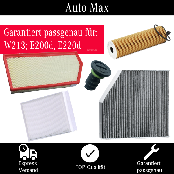 Filterset Inspektionspaket MERCEDES W213 W238 E-KLASSE 200d 220d 300d 350d 400d