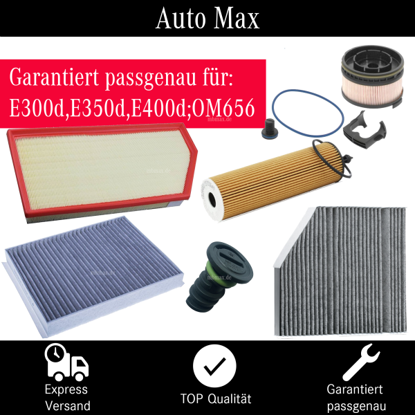 Filterset Inspektionspaket MERCEDES W213 S213 E-KLASSE OM654 OM656 300d 350d 400