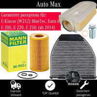 Filterset Inspektionspaket MERCEDES E-KLASSE W212 E200...