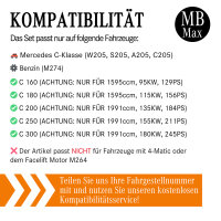 Filterset Inspektionspaket MERCEDES W205 S205 C-KLASSE M274 C160 C180 C200 C250