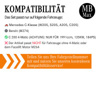 Filterset Inspektionspaket MERCEDES W205 S205 C-KLASSE M274 C200 4-Matic Allrad