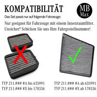 Filterset Inspektionspaket MERCEDES E-Klasse W211 S211 CLS | 240 280 320 350 500