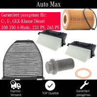 Filterset Inspektionspaket MERCEDES C E GLK 350 CDI...