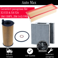 Filterset Inspektionspaket BMW X3 F25 & X4 F26 | 18d...