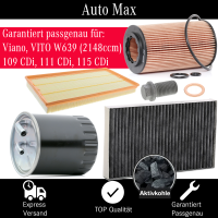 Filterset Inspektionspaket MERCEDES VIANO VITO W639 | 109...