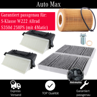 Filterset Inspektionspaket MERCEDES S-Klasse W222 S350d...