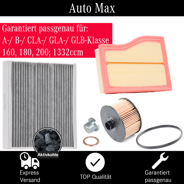 Filterset Inspektionspaket MERCEDES A B CLA W177 W247 C118 | M282 | 160 180 200