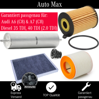 Filterset Inspektionspaket AUDI A6 C8 | A7 C8 | 2.0 TDI 35 TDI 40 TDI | Filter