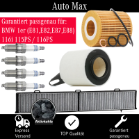 Filterset Inspektionspaket BMW 1er E81 E87 | 116i | 115PS...
