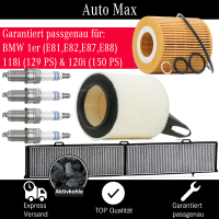 Filterset Inspektionspaket BMW 1er E81 E87 | 118i 129PS |...