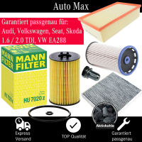 Filterset Inspektionspaket AUDI A3 Q3 | VW Golf 7 | SKODA...