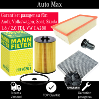 Filterset Inspektionspaket AUDI A3 Q3 | VW Golf 7 | SKODA...