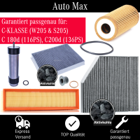 Filterset Inspektionspaket MERCEDES C-KLASSE W205 S205 |...