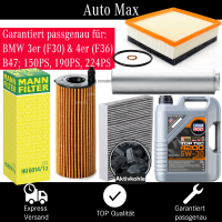 Filterset Inspektionspaket BMW 3er F30 F31 4er F32 F36 |...