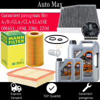 Filterset Inspektionspaket MERCEDES A B KLASSE CLA W176...