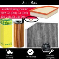Filterset Inspektionspaket | BMW X3 G01 X4 G02 | 18d 20d...