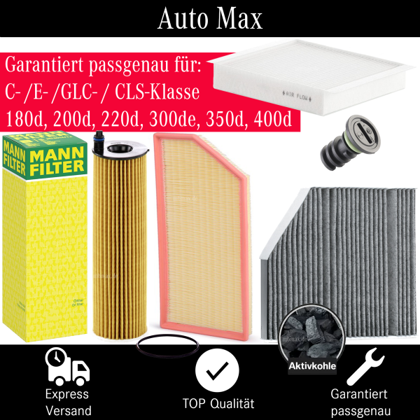 Filterset Inspektionspaket MERCEDES C-Klasse E-Klasse W205 W213 200d 220d 300de