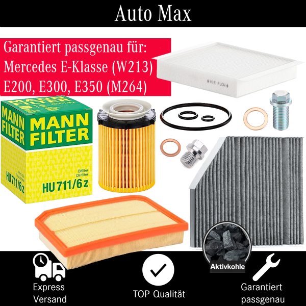 Filterset Inspektionspaket MERCEDES E-KLASSE W213 | M264 E200 E300 E350 EQ BOOST