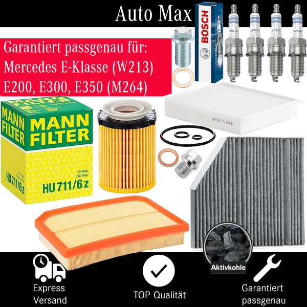 Filterset Inspektionspaket MERCEDES E-KLASSE W213 | M264 E200 E300 E350 EQ BOOST
