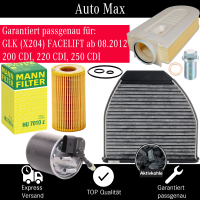 Filterset Inspektionspaket MERCEDES GLK X204 200 220 250...