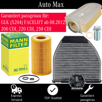 Filterset Inspektionspaket MERCEDES GLK X204 200 220 250...