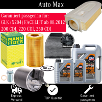 Filterset Inspektionspaket MERCEDES GLK X204 200 220 250...
