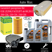 Filterset Inspektionspaket MERCEDES GLK X204 200 220 250...