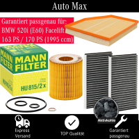 Filterset Inspektionspaket BMW 5er 520i E60 | 163 PS 170...