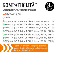 Filterset Inspektionspaket BMW 5er E60 E61 | 525d 530d | 177PS 197PS 231PS 235PS