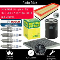 Filterset Inspektionspaket FIAT 500 bis 2012 & PANDA...
