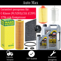 Filterset Inspektionspaket MERCEDES C-KLASSE W203 S203 |...