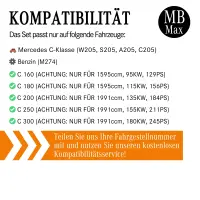 Filterset Inspektionspaket MERCEDES C-KLASSE W205 | M274 | C160 C180 C200 C250