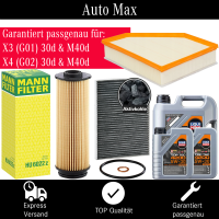 Filterset Inspektionspaket BMW X3 G01 | X4 G02 | 30d 40d...