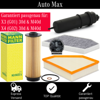Filterset Inspektionspaket BMW X3 G01 | X4 G02 | 30d 40d...