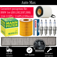 Filterset Inspektionspaket BMW 1er E81 E87 | 116i | 115PS...