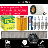 Filterset Inspektionspaket BMW 1er E81 E87 | 116i | 122...