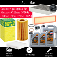 Filterset Inspektionspaket MERCEDES C-KLASSE W205 | C180d...