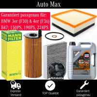 Filterset Inspektionspaket BMW 3er F30 F31 4er F32 F36 |...