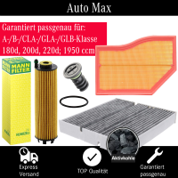 Filterset Inspektionspaket MERCEDES A B CLA W177 W247...
