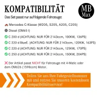 Filterset Inspektionspaket MERCEDES C-KLASSE W205 | OM651 C200d C220d C250d | ÖL