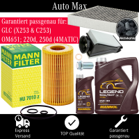 Filterset Inspektionspaket MERCEDES GLC X253 OM651 GLC220d GLC250d 220d 250d ÖL