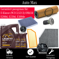 Filterset Inspektionspaket MERCEDES W213 E-KLASSE | OM654 E200d E220d | 0W-30 ÖL