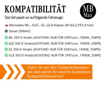Filterset Inspektionspaket MERCEDES GLE ML 350 OM642 W166 X166 C292 258PS | + ÖL