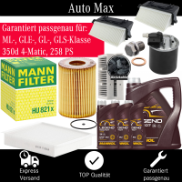 Filterset Inspektionspaket MERCEDES GLE ML 350 OM642 W166 X166 C292 258PS | + ÖL